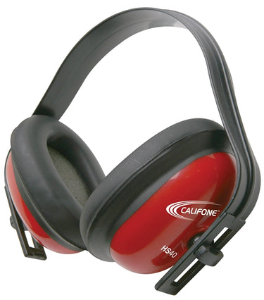 Bright red Hearing Safe 26 db hearing protector ideal for students, perfect school headphones in bulk for noisy environments.